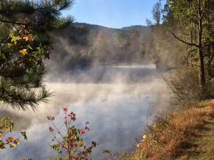 2015_Hidden Lake_October 17_Fog on lake looking tward store